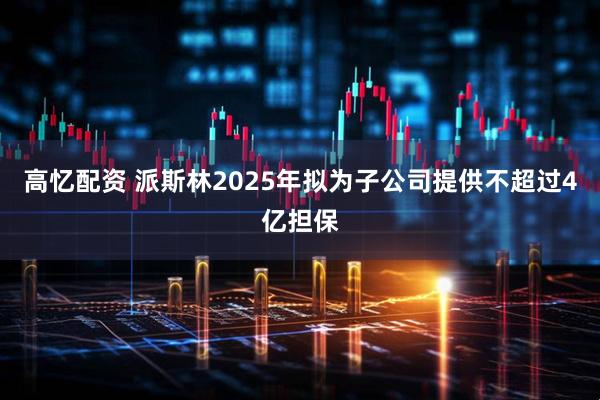 高忆配资 派斯林2025年拟为子公司提供不超过4亿担保