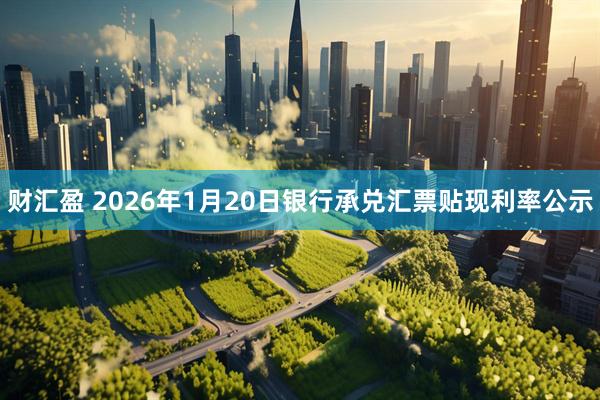 财汇盈 2026年1月20日银行承兑汇票贴现利率公示